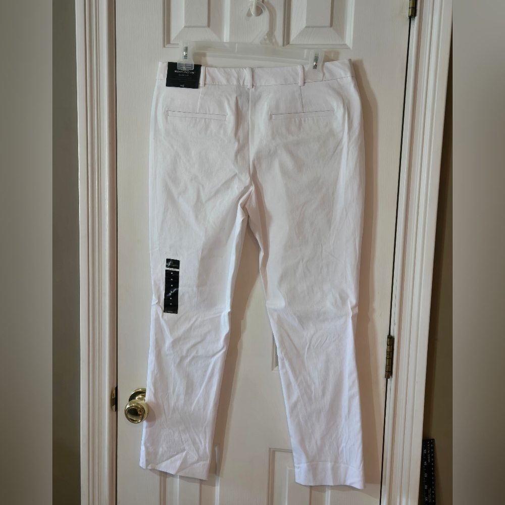 Worthington White Jeans Ankle Slim Fit $42 NEW Size 8 Jeans Denim Cropped Preppy - Picture 5 of 9